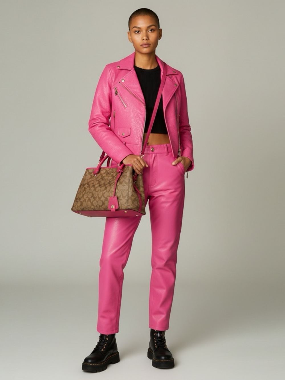Coach Margot Carryall Satchel with Certificate of Authenticity Pink Trim - Picture 16 of 16